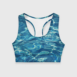 Топик спортивный женский Чистая вода, цвет: 3D-принт