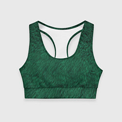 Топик спортивный женский Изумрудный мех, цвет: 3D-принт