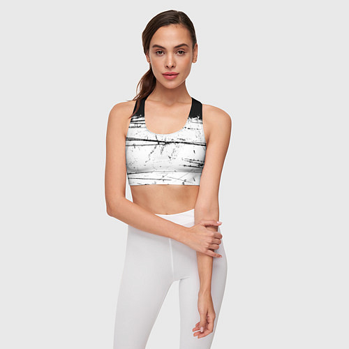 Женский спортивный топ ИСПАЧКАННЫЙ КРАСКОЙ / 3D-принт – фото 3