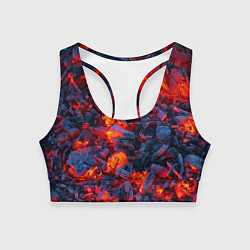 Топик спортивный женский Магия углей, цвет: 3D-принт