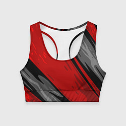 Топик спортивный женский Сиомбиотический стиль, цвет: 3D-принт