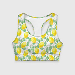 Топик спортивный женский Лимоны 3d, цвет: 3D-принт