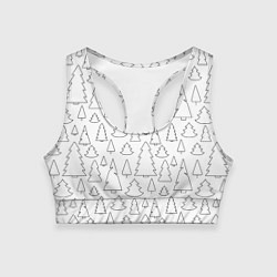 Топик спортивный женский Простые елочки, цвет: 3D-принт