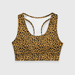 Топик спортивный женский Леопард Leopard, цвет: 3D-принт