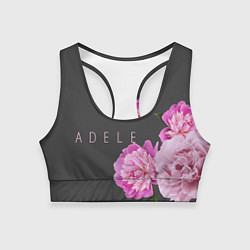 Топик спортивный женский Пионы Adele, цвет: 3D-принт