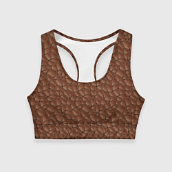 Топик спортивный женский Шоколадная Текстура, цвет: 3D-принт