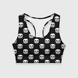 Женский спортивный топ UNDERTALE SANS SKULL FACE PATTERN УЗОР