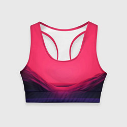 Топик спортивный женский Дорога в горизонт Алый закат, цвет: 3D-принт