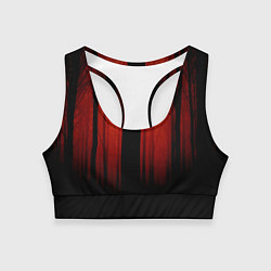 Топик спортивный женский Красный хоррор, цвет: 3D-принт
