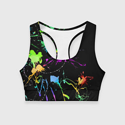 Топик спортивный женский Neon vanguard fashion pattern, цвет: 3D-принт