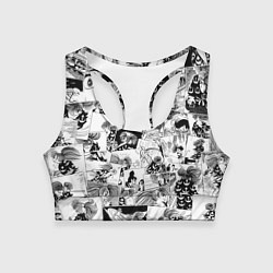 Топик спортивный женский Dororo pattern, цвет: 3D-принт