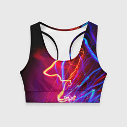 Топик спортивный женский Neon vanguard pattern Lighting, цвет: 3D-принт