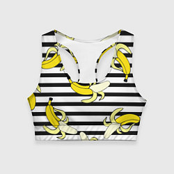 Топик спортивный женский Banana pattern Summer, цвет: 3D-принт