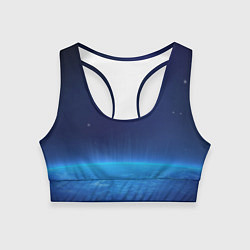 Топик спортивный женский Планета вид из космоса, цвет: 3D-принт