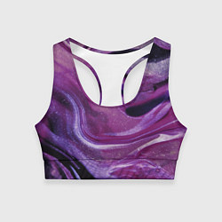 Топик спортивный женский Фиолетовая текстура, цвет: 3D-принт