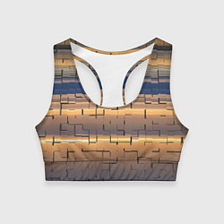 Топик спортивный женский Мозаика цветная colored mosaic, цвет: 3D-принт