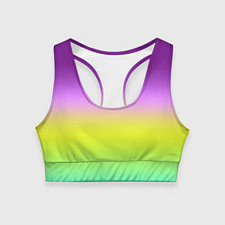 Женский спортивный топ Multicolored Ombre gradient