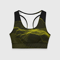 Топик спортивный женский Каркасный Пейзаж Горы, цвет: 3D-принт