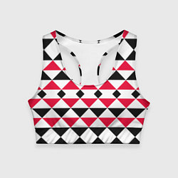 Топик спортивный женский Geometric shapes triangles, цвет: 3D-принт