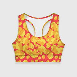 Топик спортивный женский Сырная буря, цвет: 3D-принт