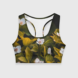 Топик спортивный женский Цветы колокольчик - весна, цвет: 3D-принт