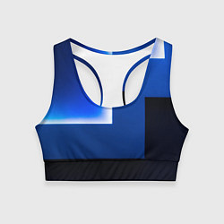 Топик спортивный женский Абстрактные геометрические фигуры - Cиний, цвет: 3D-принт