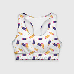 Топик спортивный женский Карандашики, цвет: 3D-принт