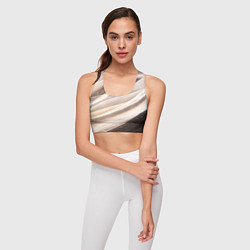 Топик спортивный женский Абстрактные волны и огни бесконечности, цвет: 3D-принт — фото 2