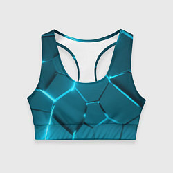 Женский спортивный топ Ледяные неоновые геометрические плиты