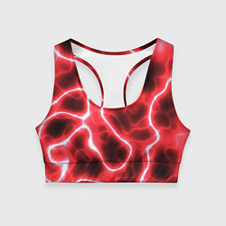 Топик спортивный женский Огненный камуфляж, цвет: 3D-принт
