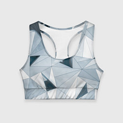 Топик спортивный женский Множество треугольников - Абстрактная броня, цвет: 3D-принт