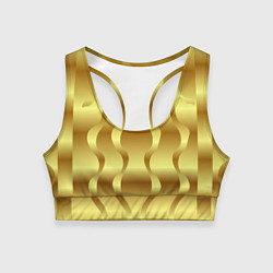 Топик спортивный женский Золото абстрактная графика, цвет: 3D-принт
