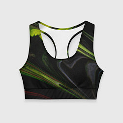 Топик спортивный женский Зелёный песок в темноте, цвет: 3D-принт