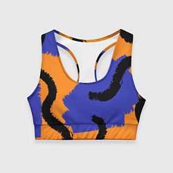 Топик спортивный женский Абстрактные крупные полосы, цвет: 3D-принт