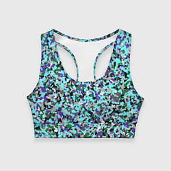 Топик спортивный женский Абстрактные разноцветные пятна, цвет: 3D-принт