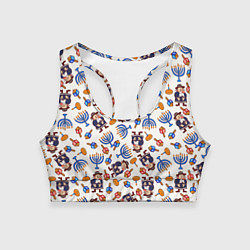 Топик спортивный женский Ханука - праздник света, цвет: 3D-принт