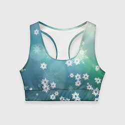 Топик спортивный женский Снежный ветерок, цвет: 3D-принт