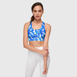 Топик спортивный женский Летящие чайки в небе, цвет: 3D-принт — фото 2