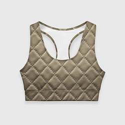Топик спортивный женский Стёганая кожа - fashion texture, цвет: 3D-принт
