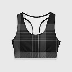Женский спортивный топ Темная клетка