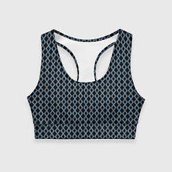 Топик спортивный женский Бирюзовый паттерн, цвет: 3D-принт