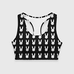 Женский спортивный топ Bunny pattern black