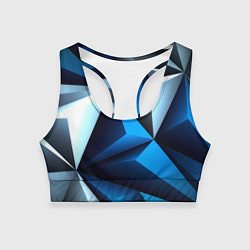 Топик спортивный женский Абстрактные грани текстура, цвет: 3D-принт