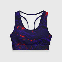 Топик спортивный женский Абстракция -лава, цвет: 3D-принт