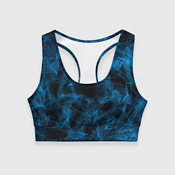 Топик спортивный женский Синий дым текстура, цвет: 3D-принт