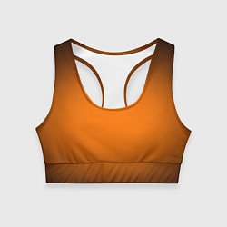 Топик спортивный женский Кислотный оранжевый с градиентом, цвет: 3D-принт