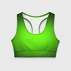 Женский спортивный топ Кислотный зеленый с градиентом