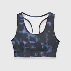 Топик спортивный женский Текстурная мозайка, цвет: 3D-принт