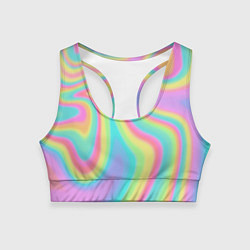 Топик спортивный женский Голографическая текстура, цвет: 3D-принт