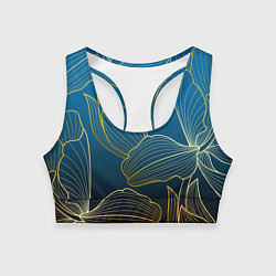 Топик спортивный женский Vanguard floral pattern, цвет: 3D-принт